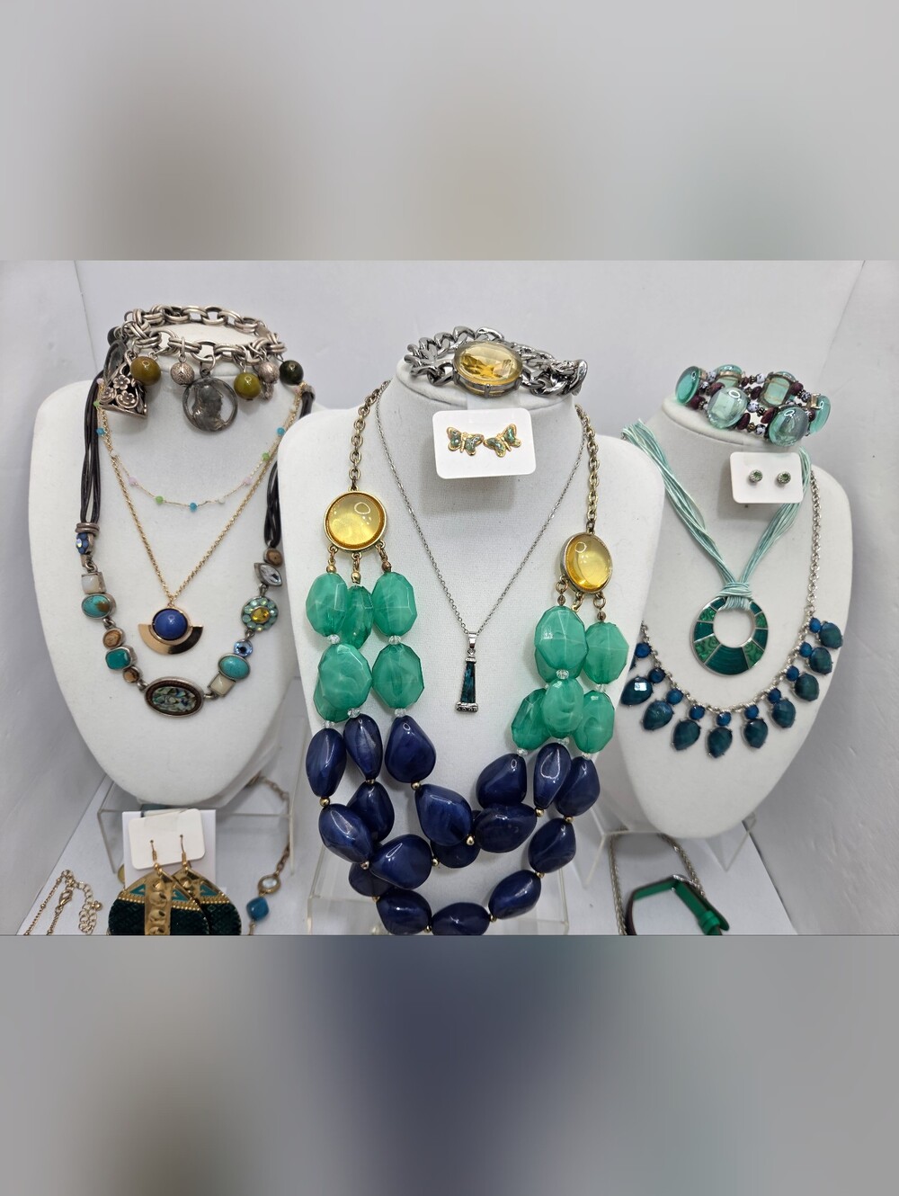 HUGE 49pc Vintage & Modern Jewelry Lot CHICO'S LOFT BR LIA SOPHIA Necklace Earr - Picture 2 of 15